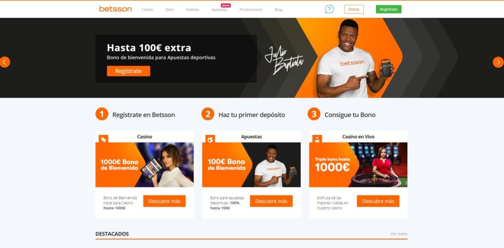 Bono de bienvenida y promociones